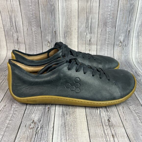 VivoBarefoot Addis Barefoot Sneakers 300123-01 Black Leather Men’s Size 45 EUR main image 12